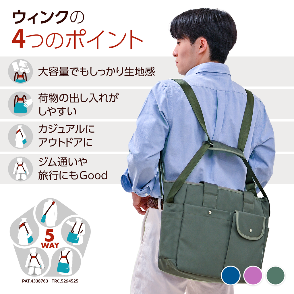 縫い付けタイプコアルーバッグ – コアルー（5way bag coaroo）